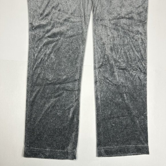 J.Jill Pure Jill Women Pull On Straight Pants Gray Velour Stretch Mid Rise Sz PM - Picture 6 of 12